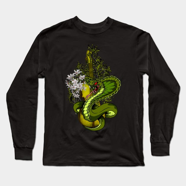 Wonderful violin with awesome snake and flowers Long Sleeve T-Shirt by Nicky2342